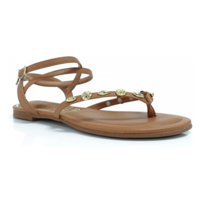 Sandália Rasteira Feminino Vizzano Cor Castanho